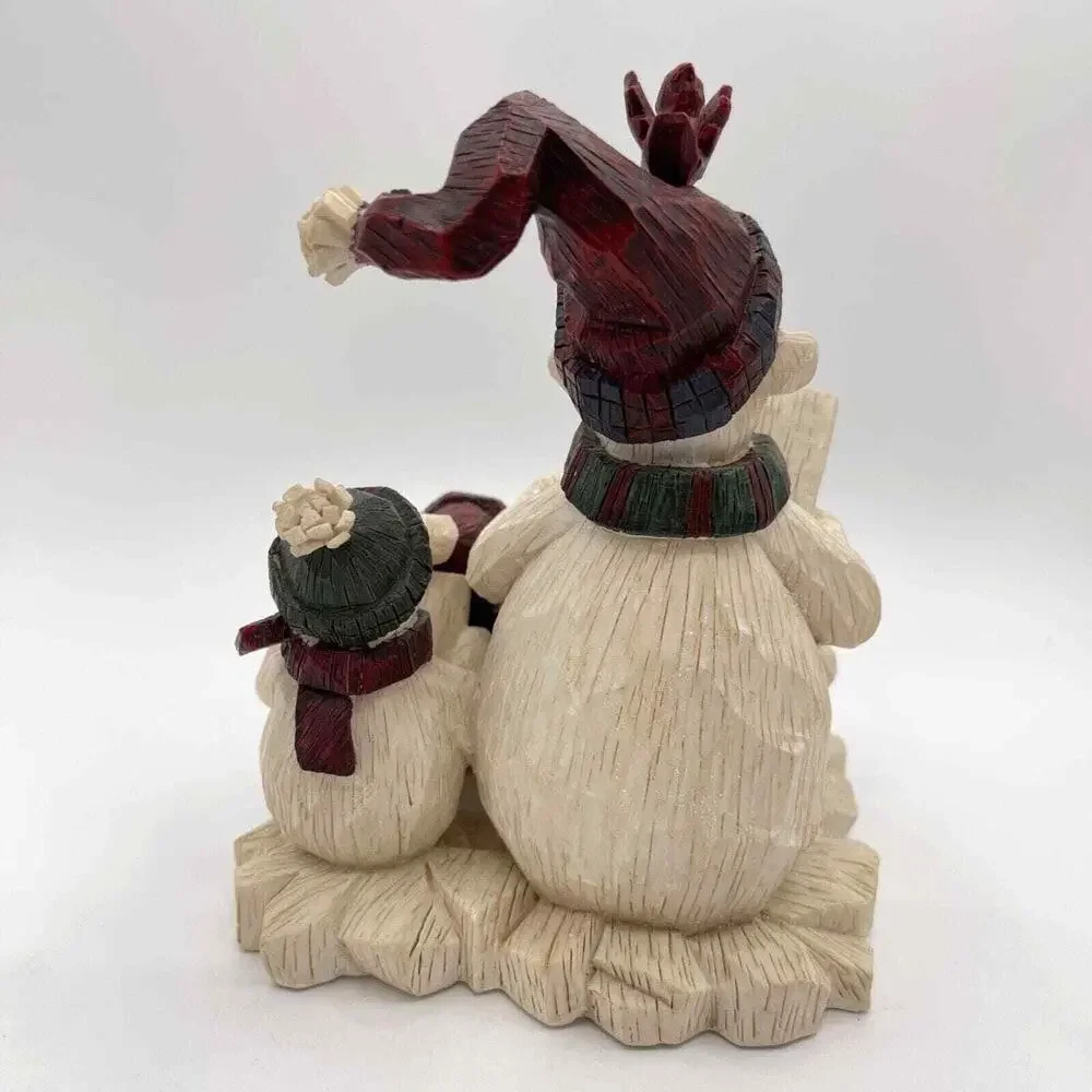 Herco Gift Snowman Figurine Family Christmas Carolers Bird Holiday Decoration